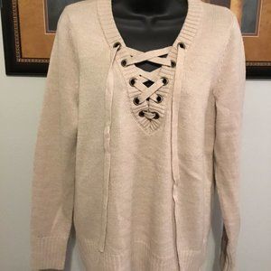 Soho Cream V-Neck Sweater